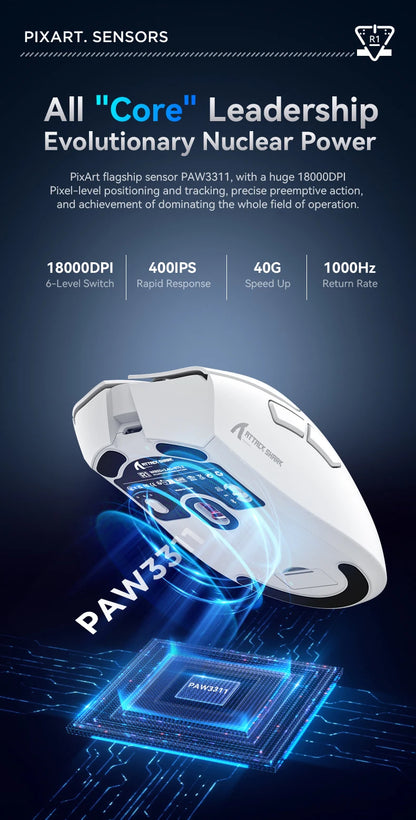 R1 Superlight Mouse Bluetooth 2.4G Wireless